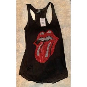 NWT- Rolling Stones Tongue Tank